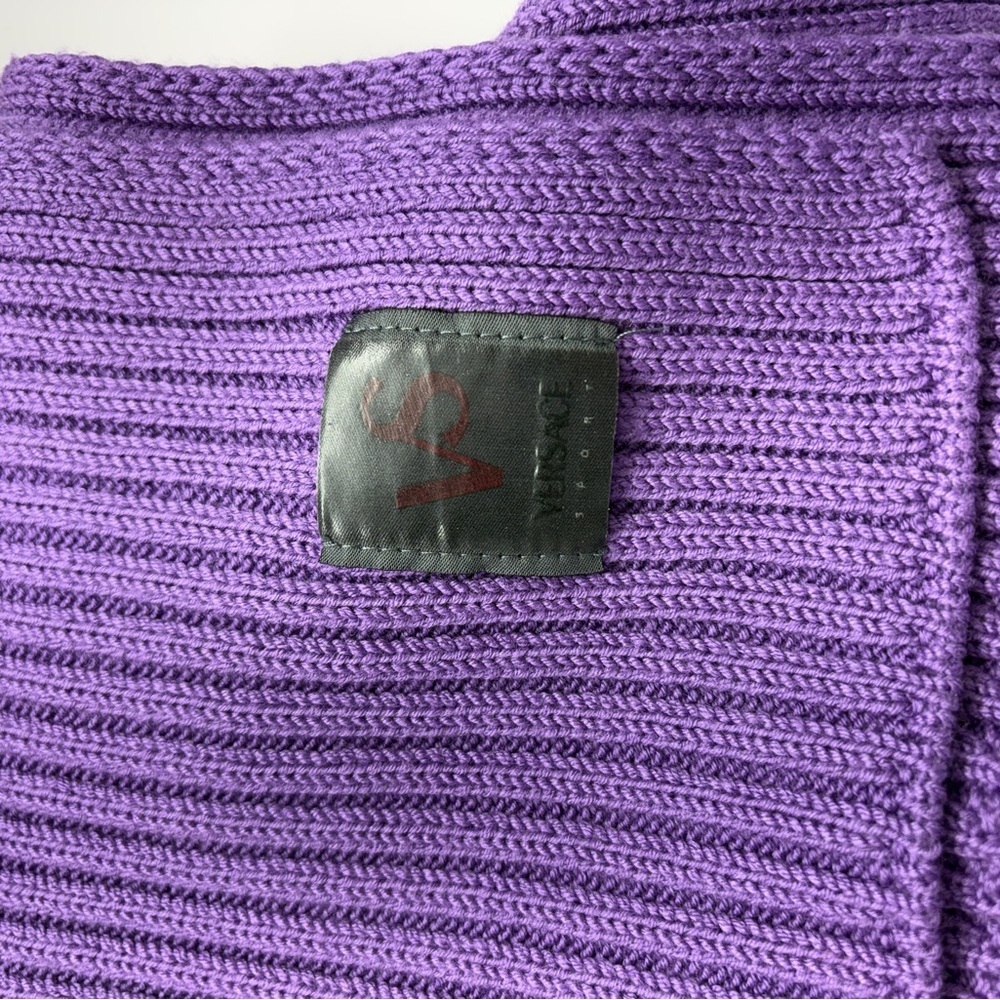 Versace Purple Knit Scaf - Picture 2 of 4